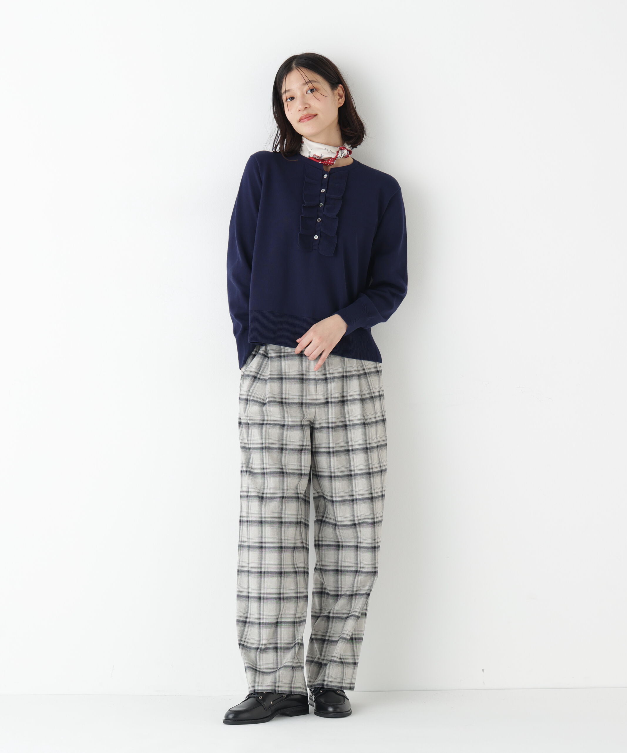  「◆ＴＲチェックタックワイドテーパードパンツ」|その他|