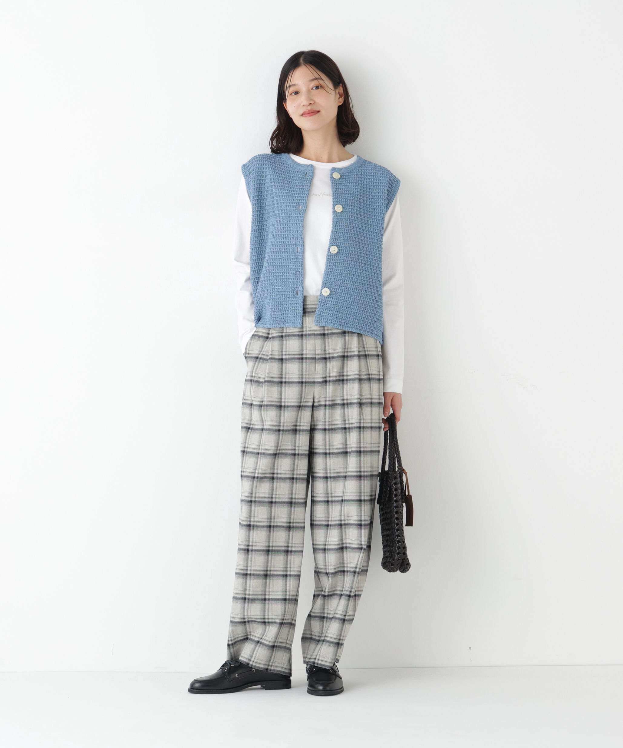  「◆ＴＲチェックタックワイドテーパードパンツ」|その他|