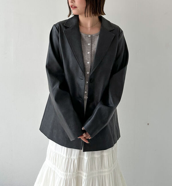 archives「【ＳＥＴＵＰ対応】フェイクレザーテーラードジャケット」|テーラードジャケット|