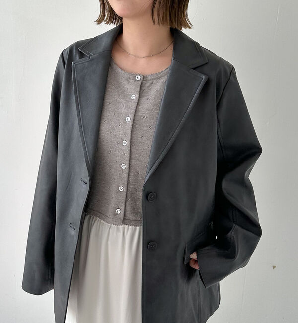 archives「【ＳＥＴＵＰ対応】フェイクレザーテーラードジャケット」|テーラードジャケット|