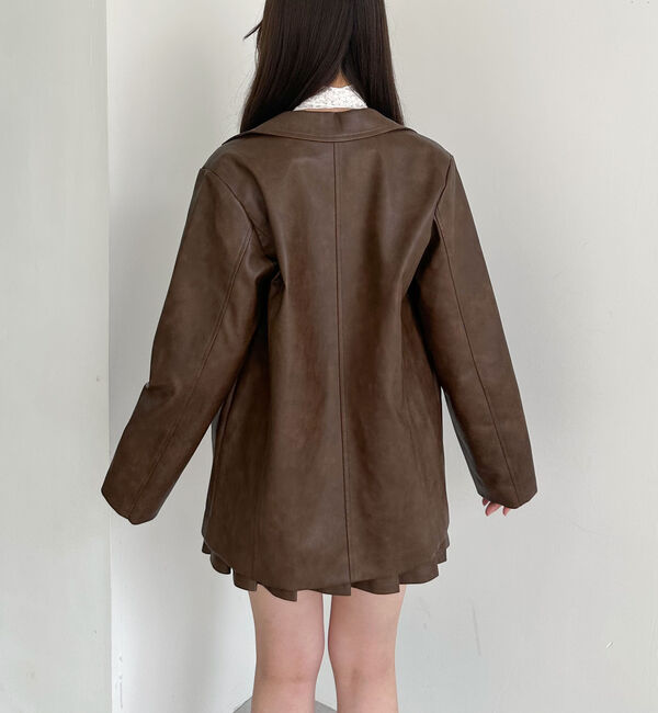 archives「【ＳＥＴＵＰ対応】フェイクレザーテーラードジャケット」|テーラードジャケット|