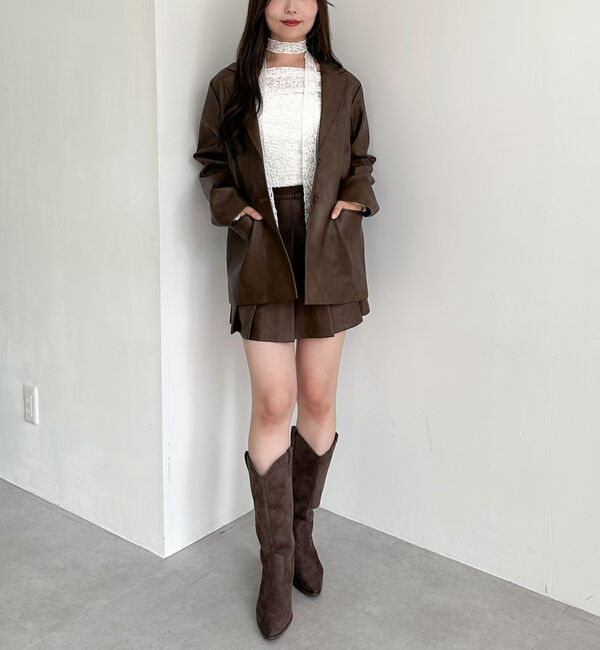 archives「【ＳＥＴＵＰ対応】フェイクレザーテーラードジャケット」|テーラードジャケット|