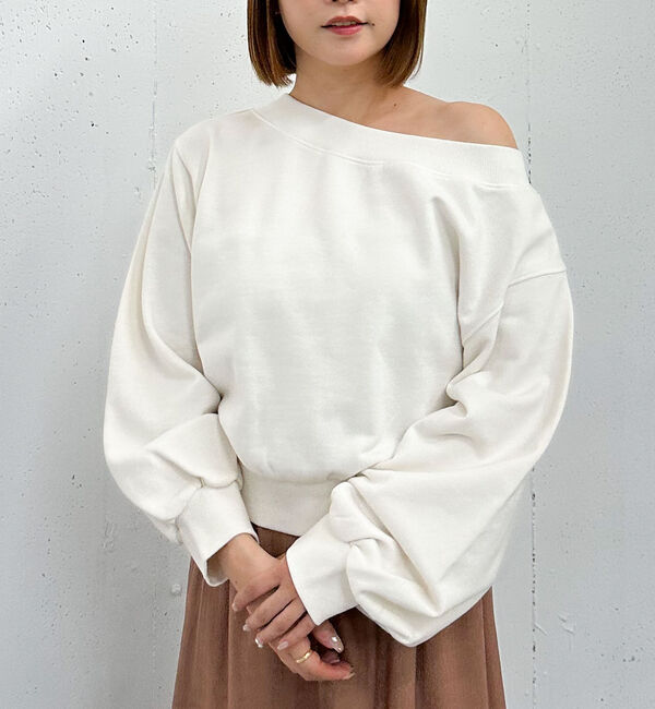 archives「ピグメントオフショルスウェット」|Tシャツ・カットソー|IVORY