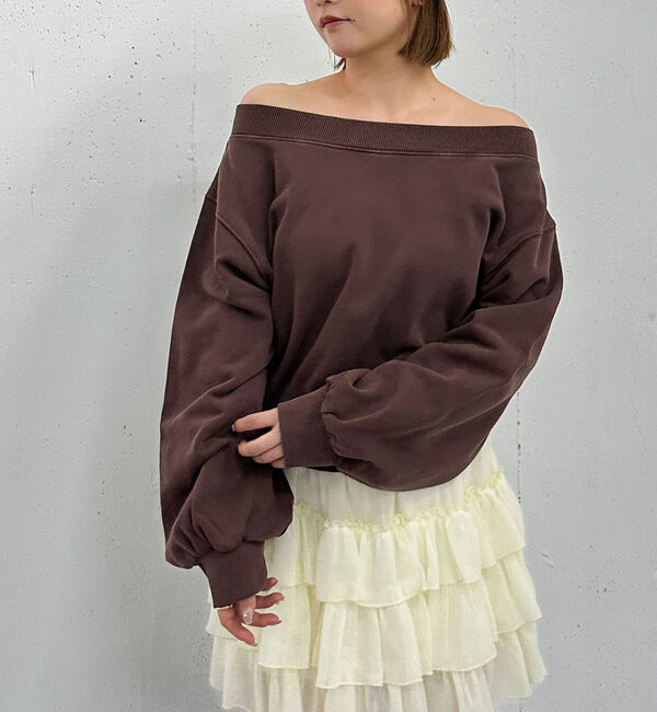 archives「ピグメントオフショルスウェット」|Tシャツ・カットソー|