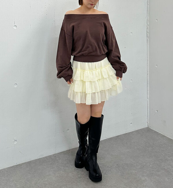 archives「ピグメントオフショルスウェット」|Tシャツ・カットソー|