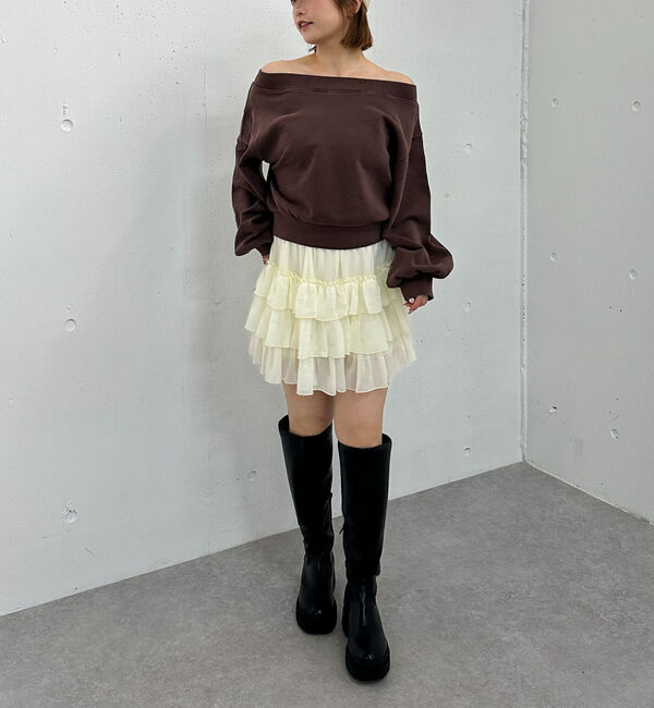 archives「ピグメントオフショルスウェット」|Tシャツ・カットソー|