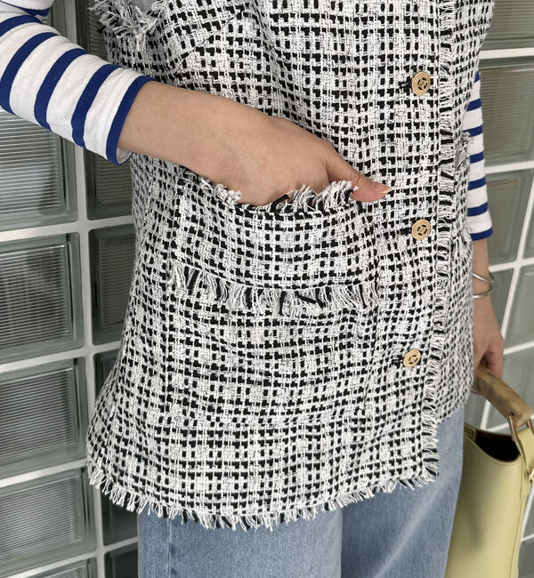 Doux archives「ＢＩＧポケットツイードジレ」|テーラードジャケット|