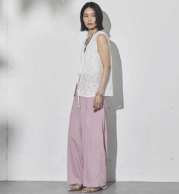 Doux archives「コードレースメッシュベスト」|テーラードジャケット|