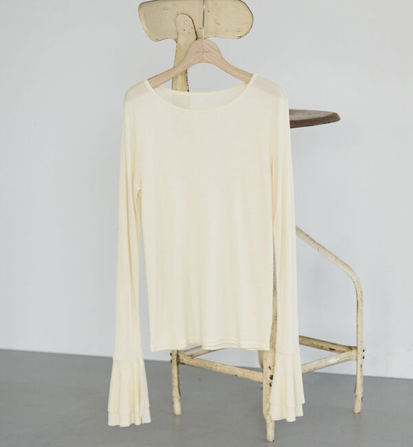 Doux archives「ラッフルスリーブプルオーバー」|Tシャツ・カットソー|IVORY