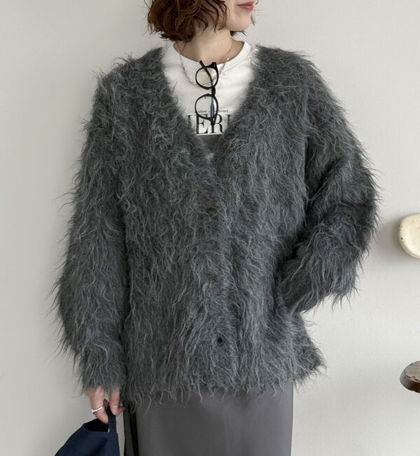 Doux archives「シャギーニットカーディガン」|カーディガン|