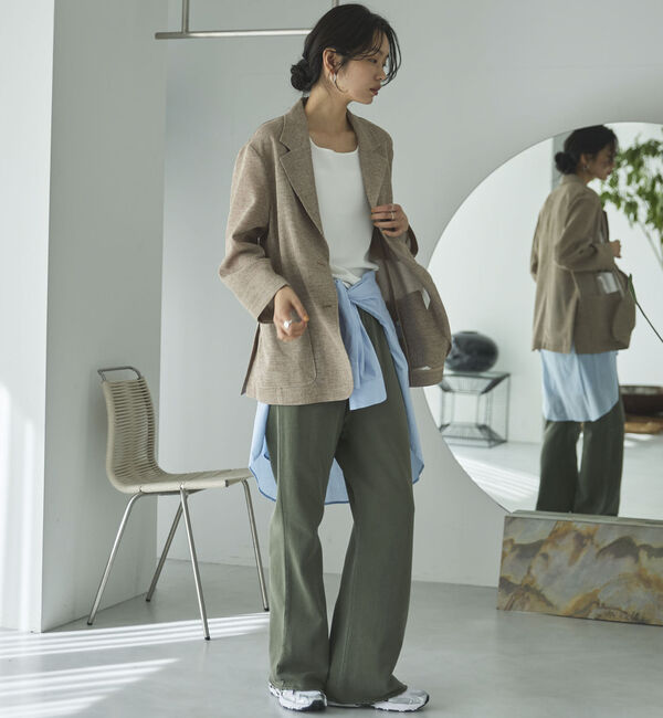 Doux archives「カラミツイードメッシュジャケット」|テーラードジャケット|