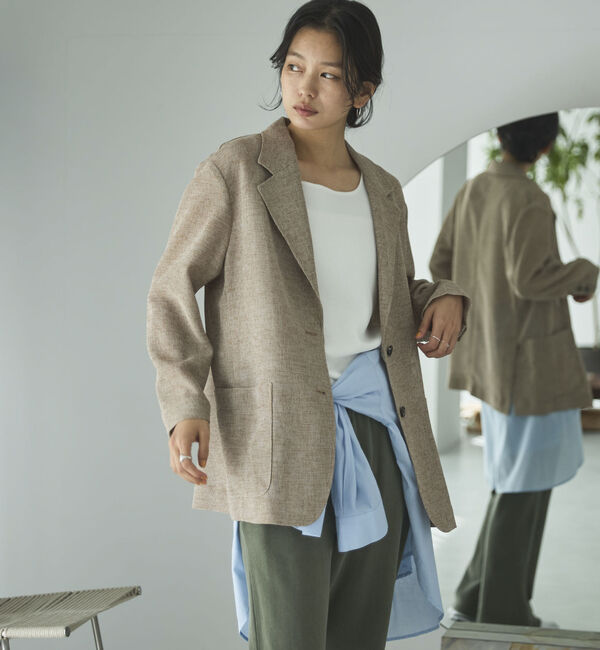 Doux archives「カラミツイードメッシュジャケット」|テーラードジャケット|
