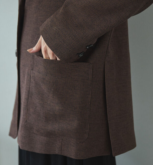 Doux archives「カラミツイードメッシュジャケット」|テーラードジャケット|
