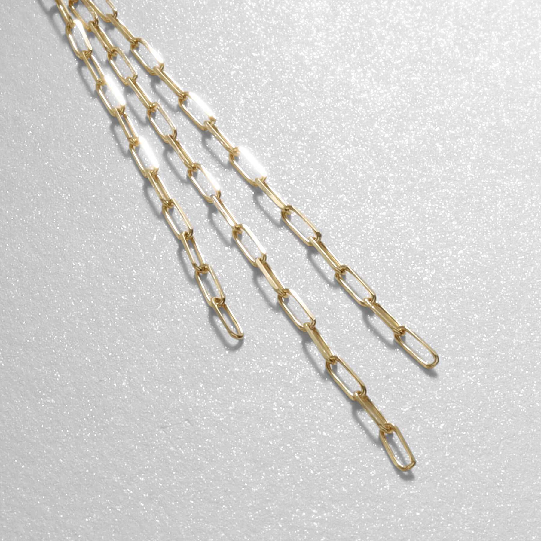 COCOSHNIK「K10プリムケーブルチェーンフリンジ スタッドピアス」|ピアス|