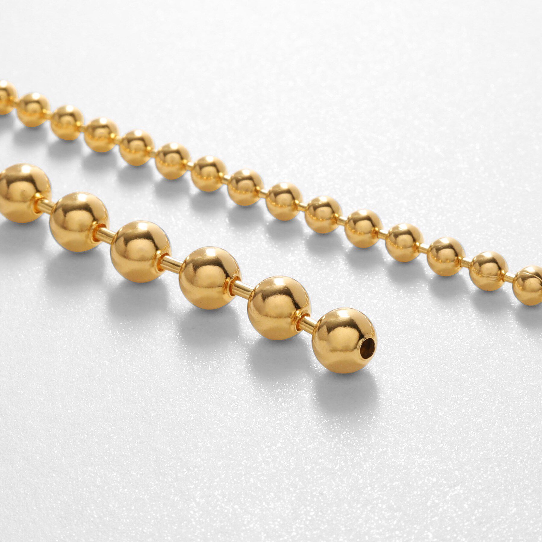 COCOSHNIK ONKITSCH「シルバー チェーンピアス ボール フロントバック GP」|ピアス|