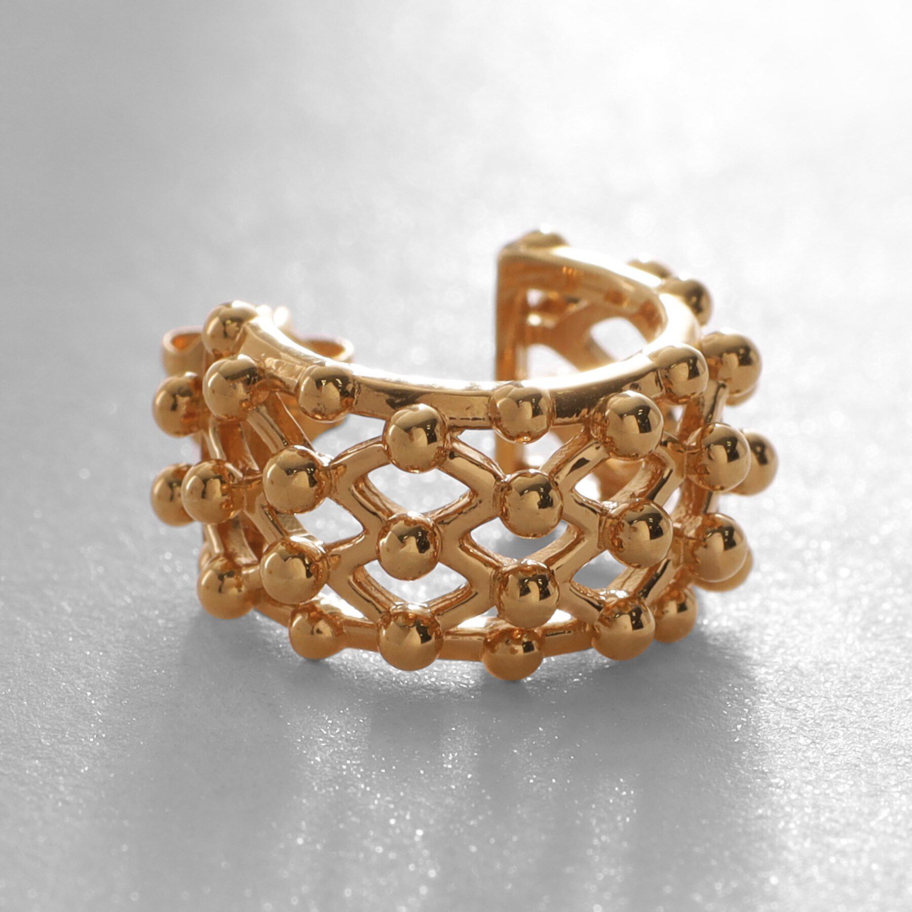 COCOSHNIK ONKITSCH「シルバー スモールフープ ボールメッシュ ピアス GP」|ピアス|