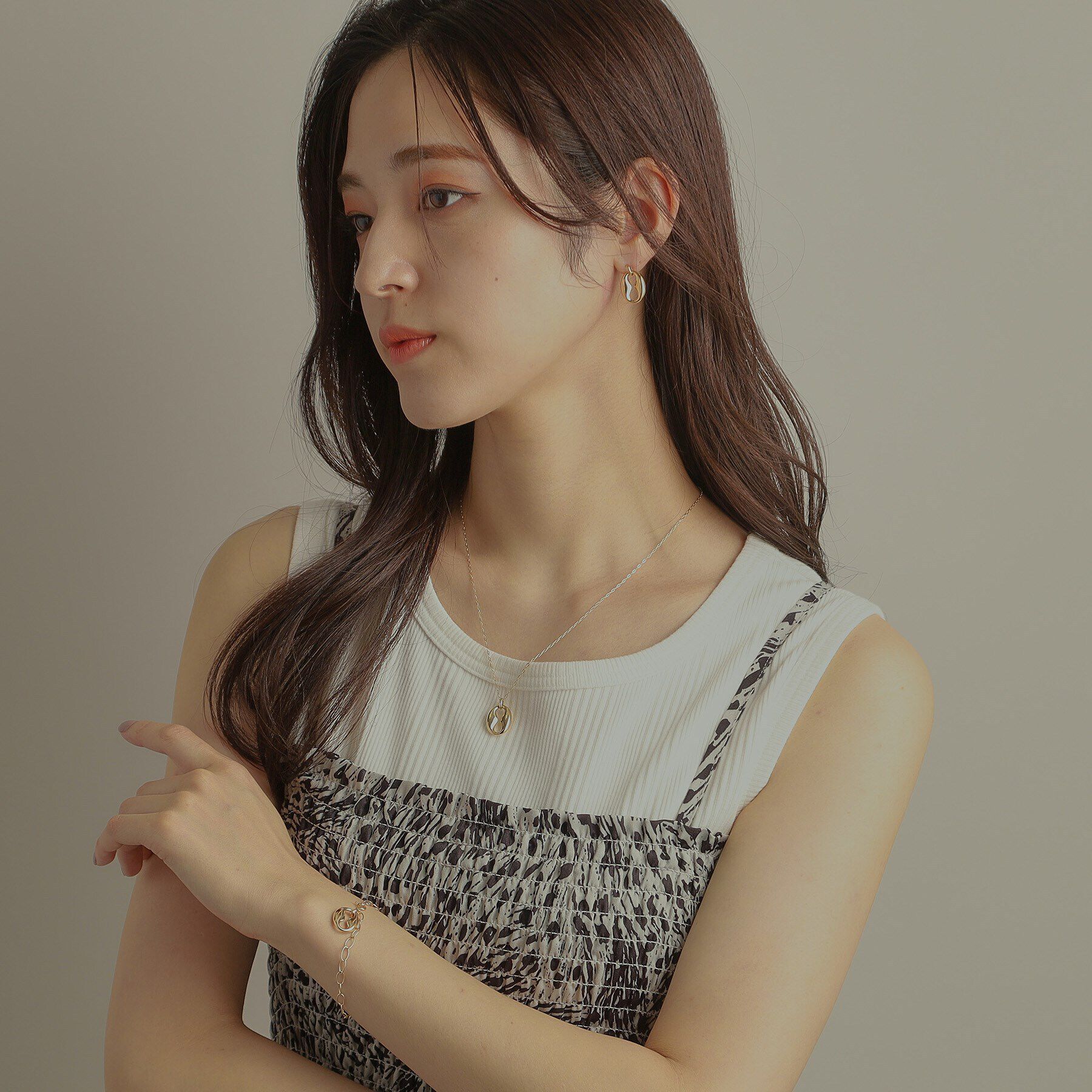 COCOSHNIK「K10中空マリンモチーフ ネックレス」|ネックレス|