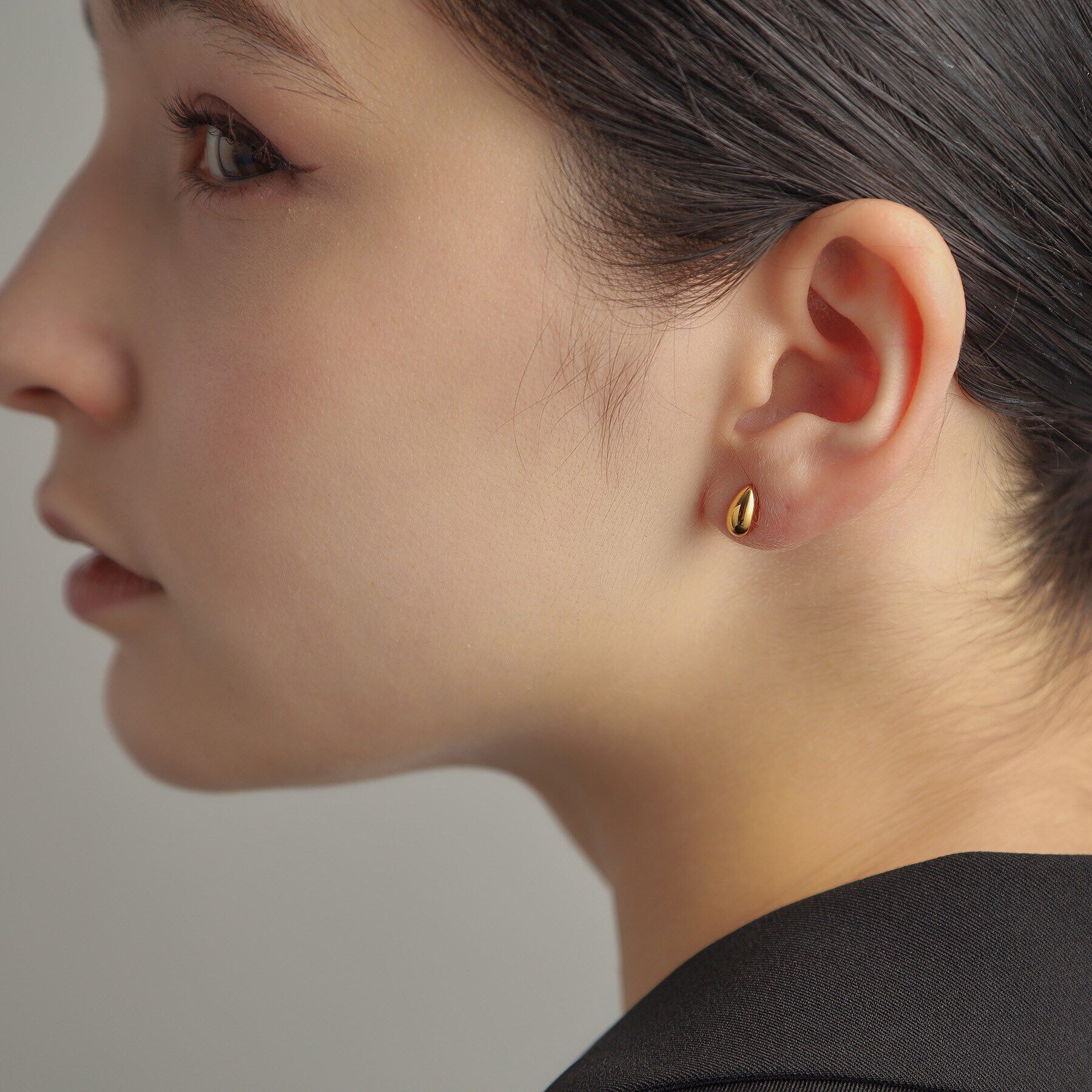 COCOSHNIK ONKITSCH「シルバー ペアシェイプ スタッドピアス GP」|ピアス|