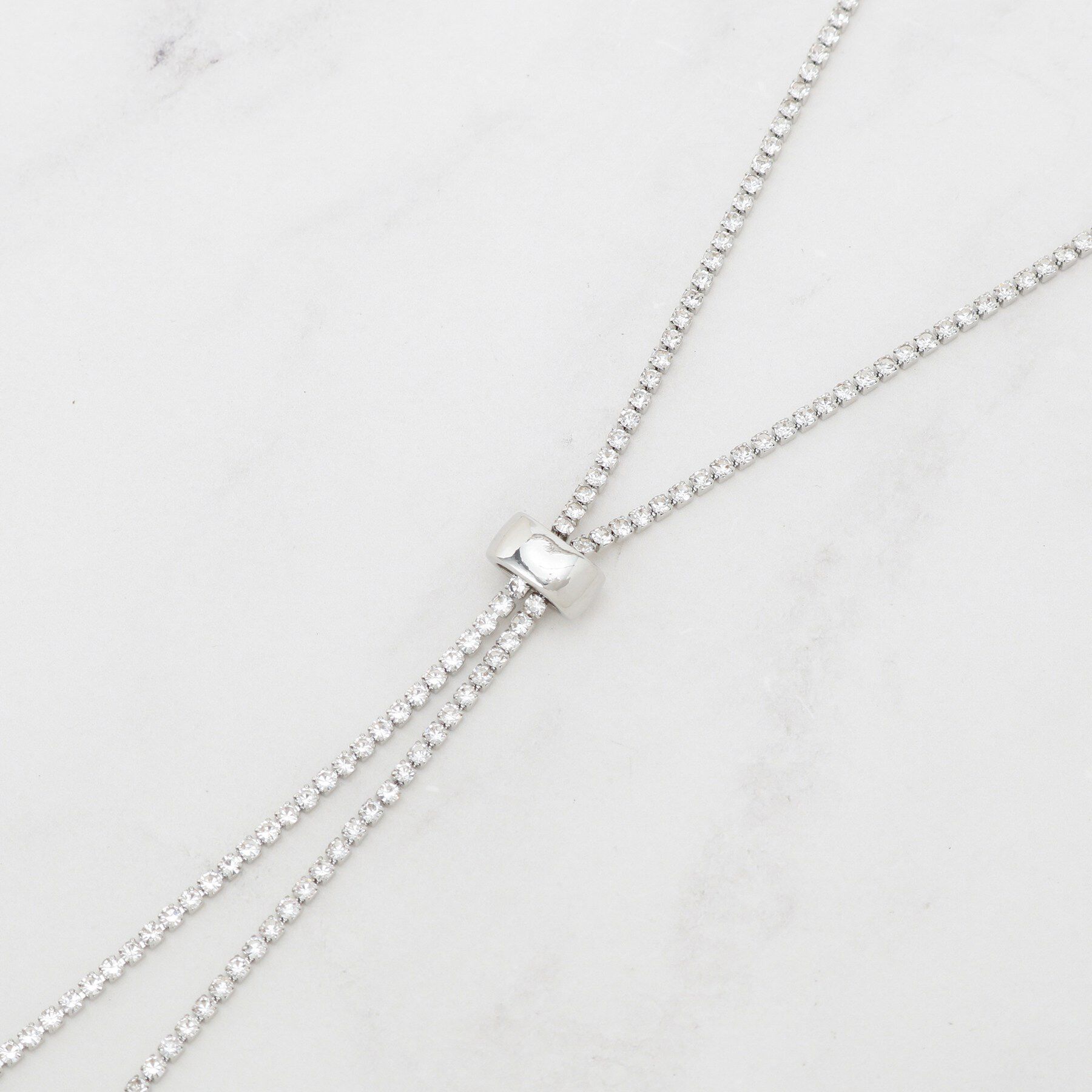 SHOO･LA･RUE「【2WAY】上品に輝く ダイヤレーンネックレス」|ネックレス|