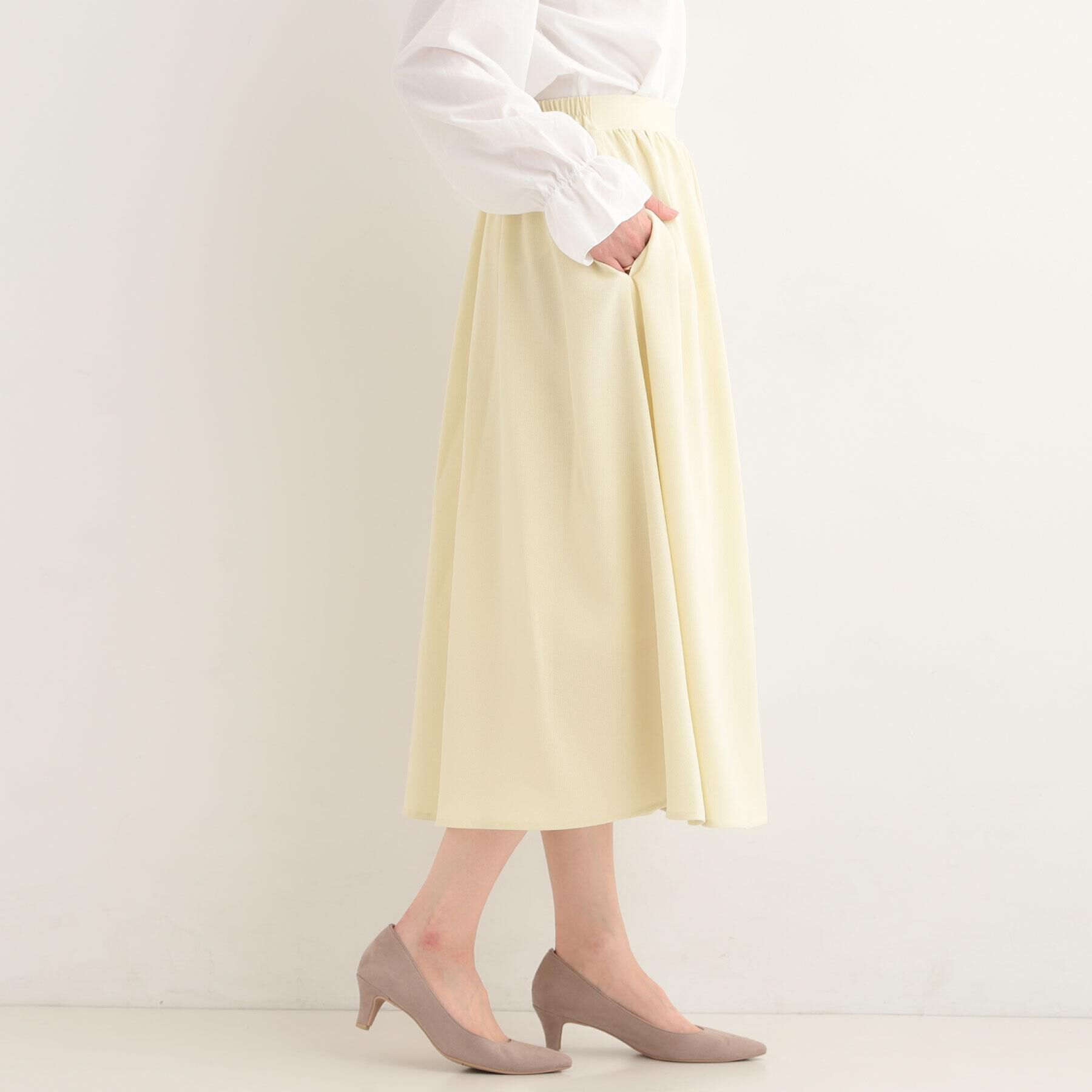 SHOO･LA･RUE「【着丈選べる】アソート柄フレアスカート」|スカート|