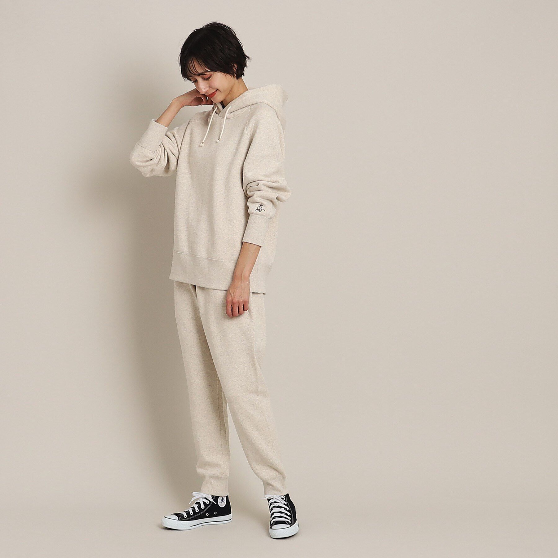 Dessin「【ユニセックス・日本製・洗える】吊り裏毛フーデッドスウェット」|パーカー|