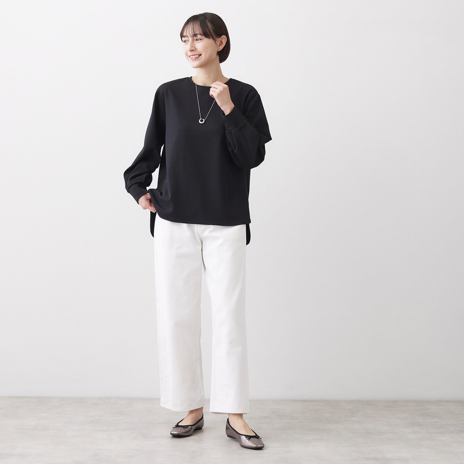 Dessin「【体型カバー/レイヤード/洗える】ジョーゼットプルオーバーブラウス」|シャツ・ブラウス|