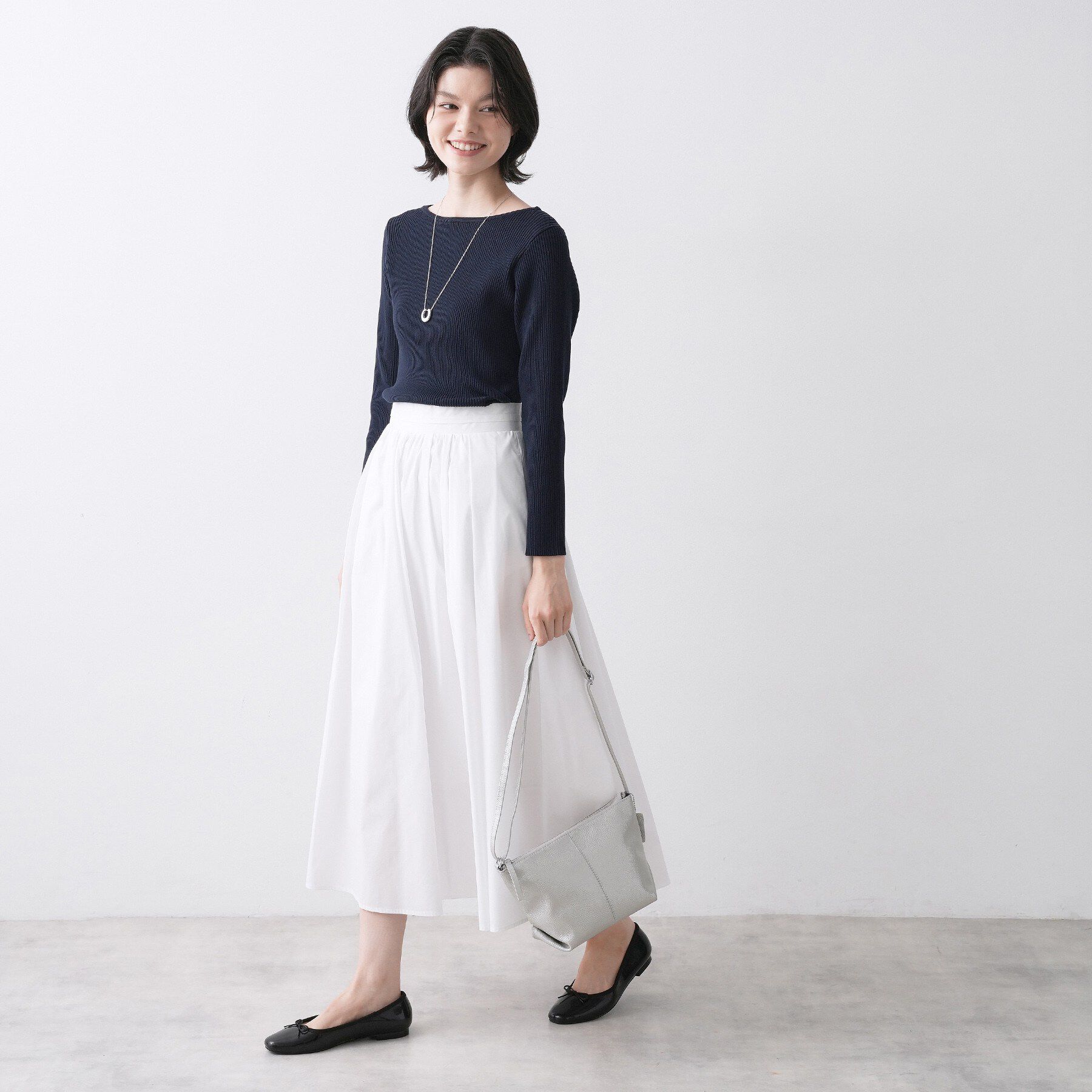 Dessin「【洗える】ボートネックリブニット」|ニット・セーター|