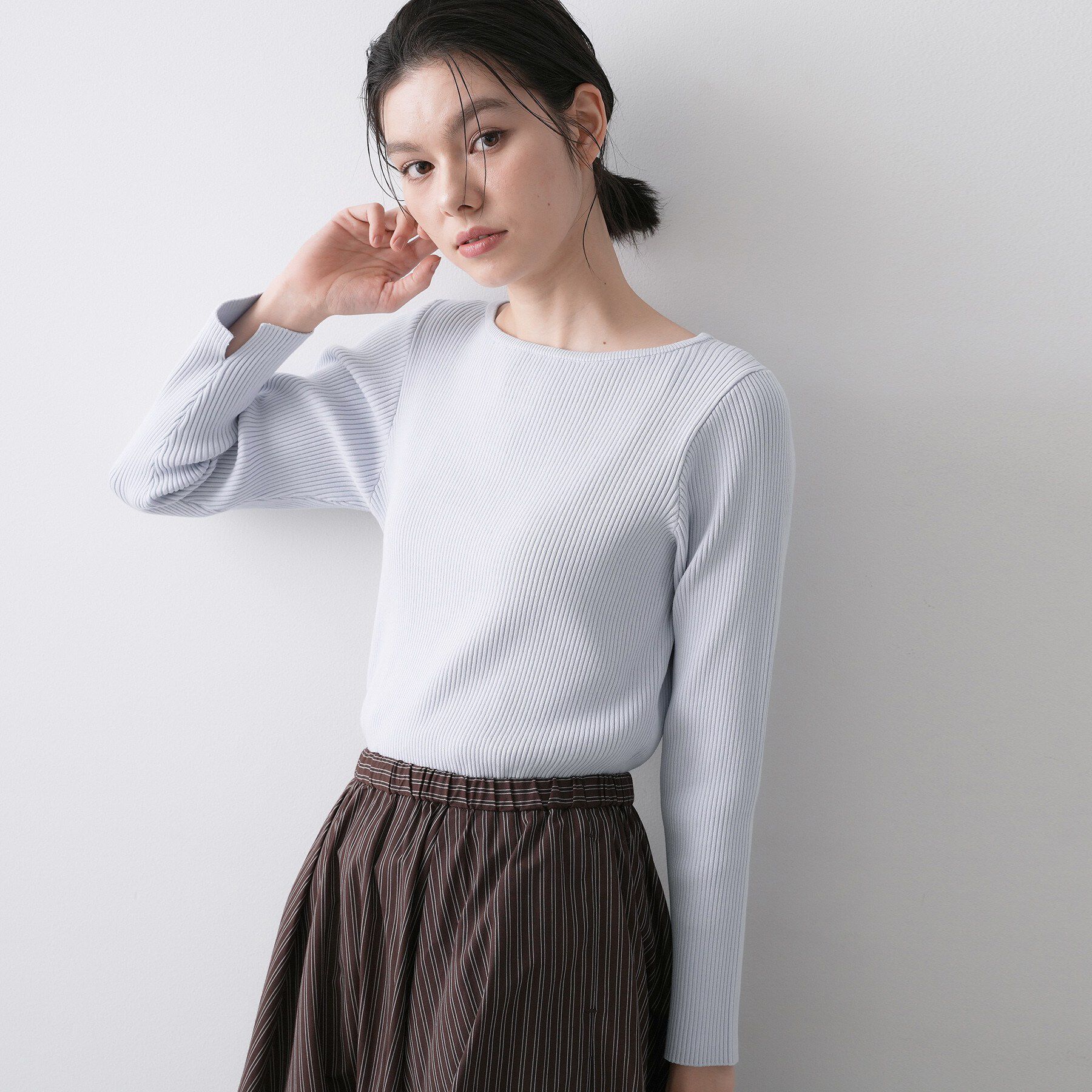 Dessin「【洗える】ボートネックリブニット」|ニット・セーター|