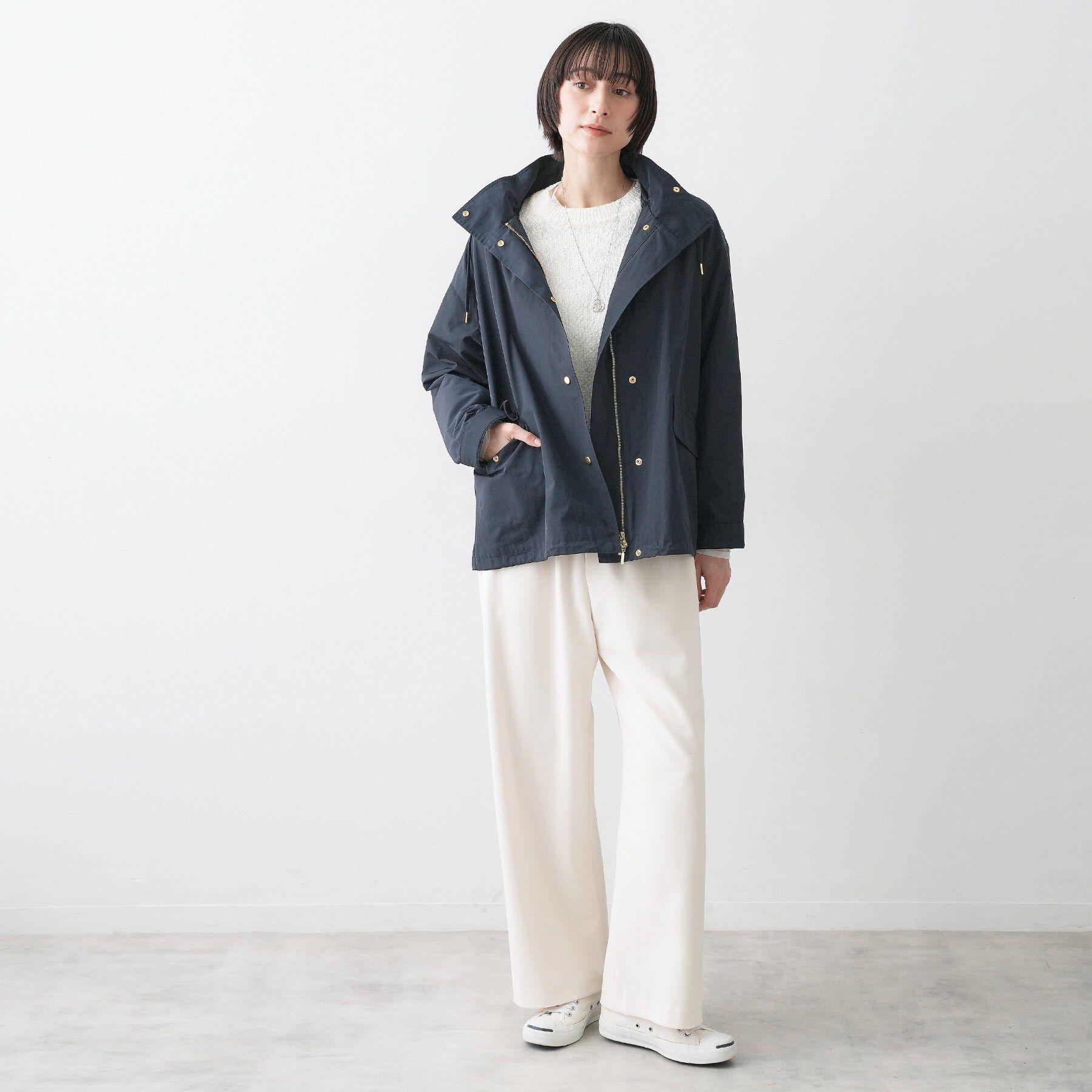 Dessin「【撥水/2WAY】フーディーブルゾン」|ブルゾン・スタジャン|