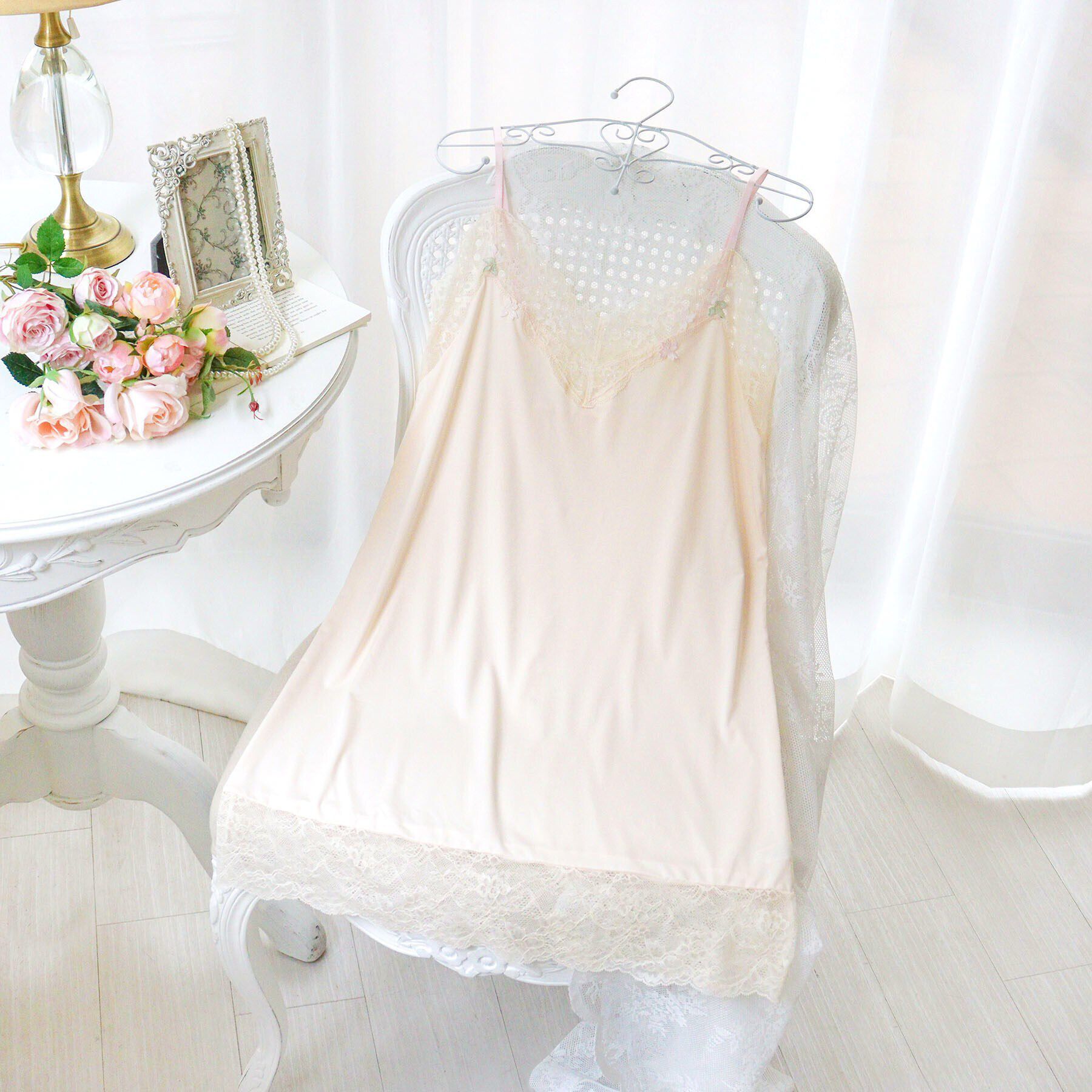 Risa Magli「エルマ スリップ」|キャミソール|クリーム(054)