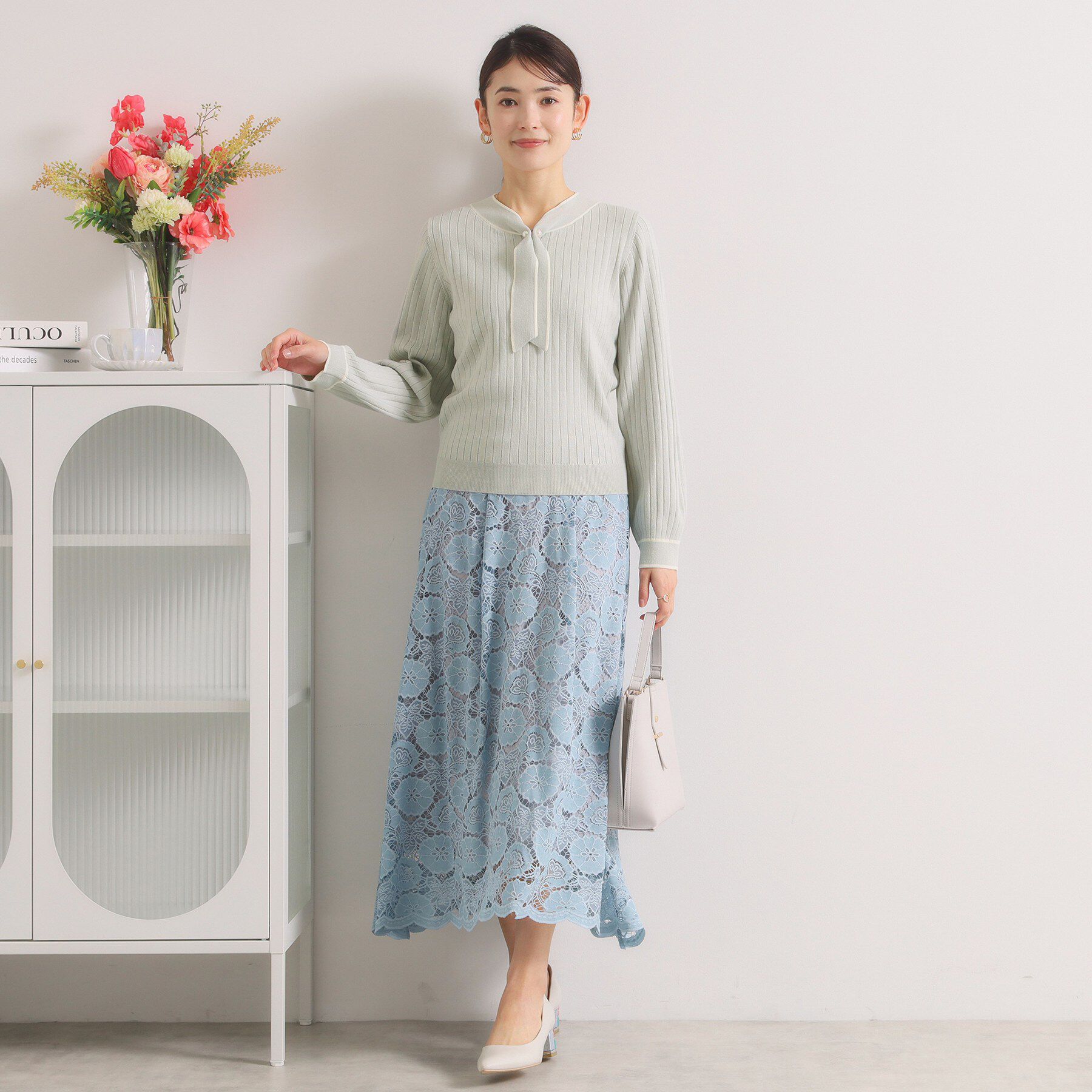 ITS&rsquo;DEMO「【手洗い可】配色ボウタイニット」|ニット・セーター|