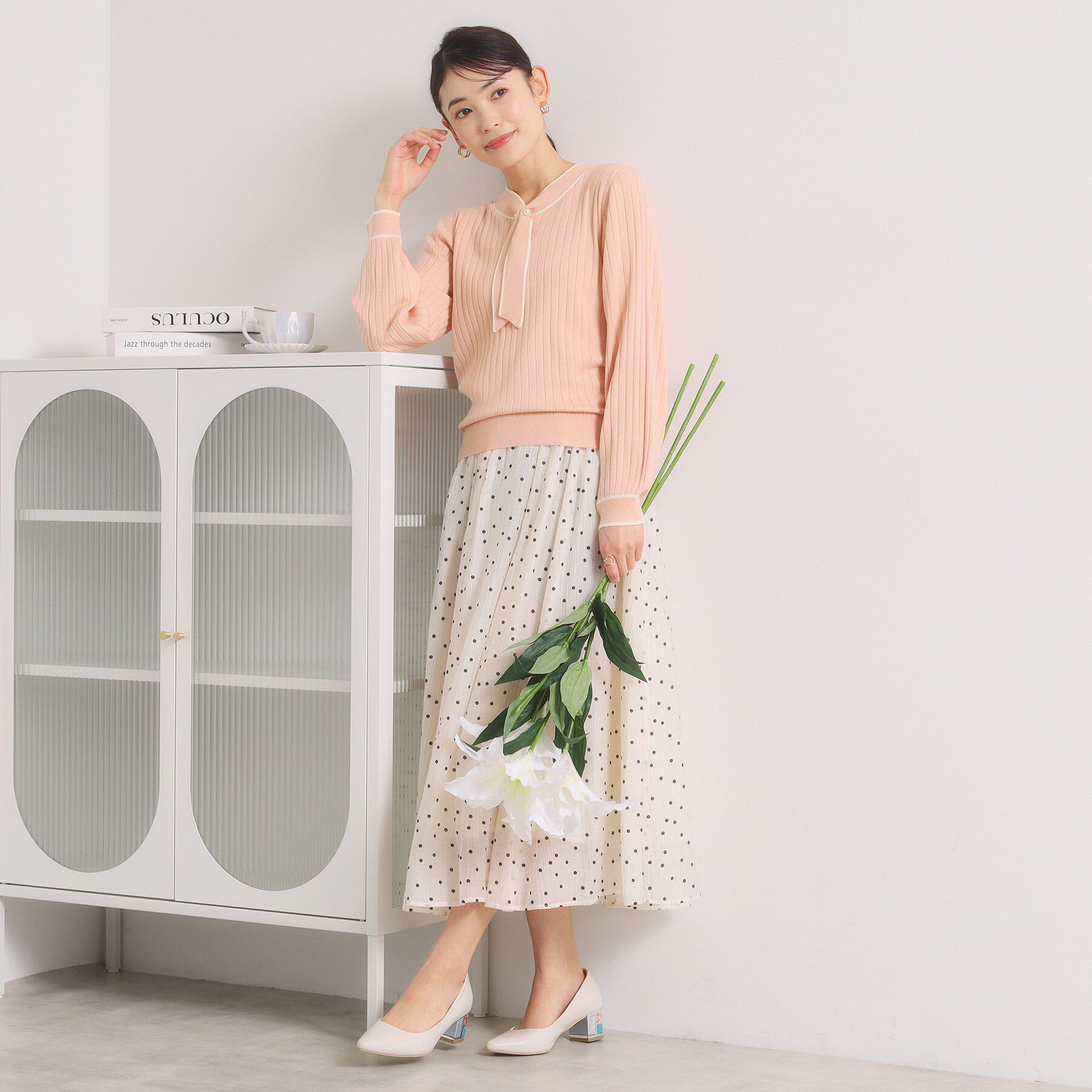 ITS&rsquo;DEMO「【手洗い可】配色ボウタイニット」|ニット・セーター|