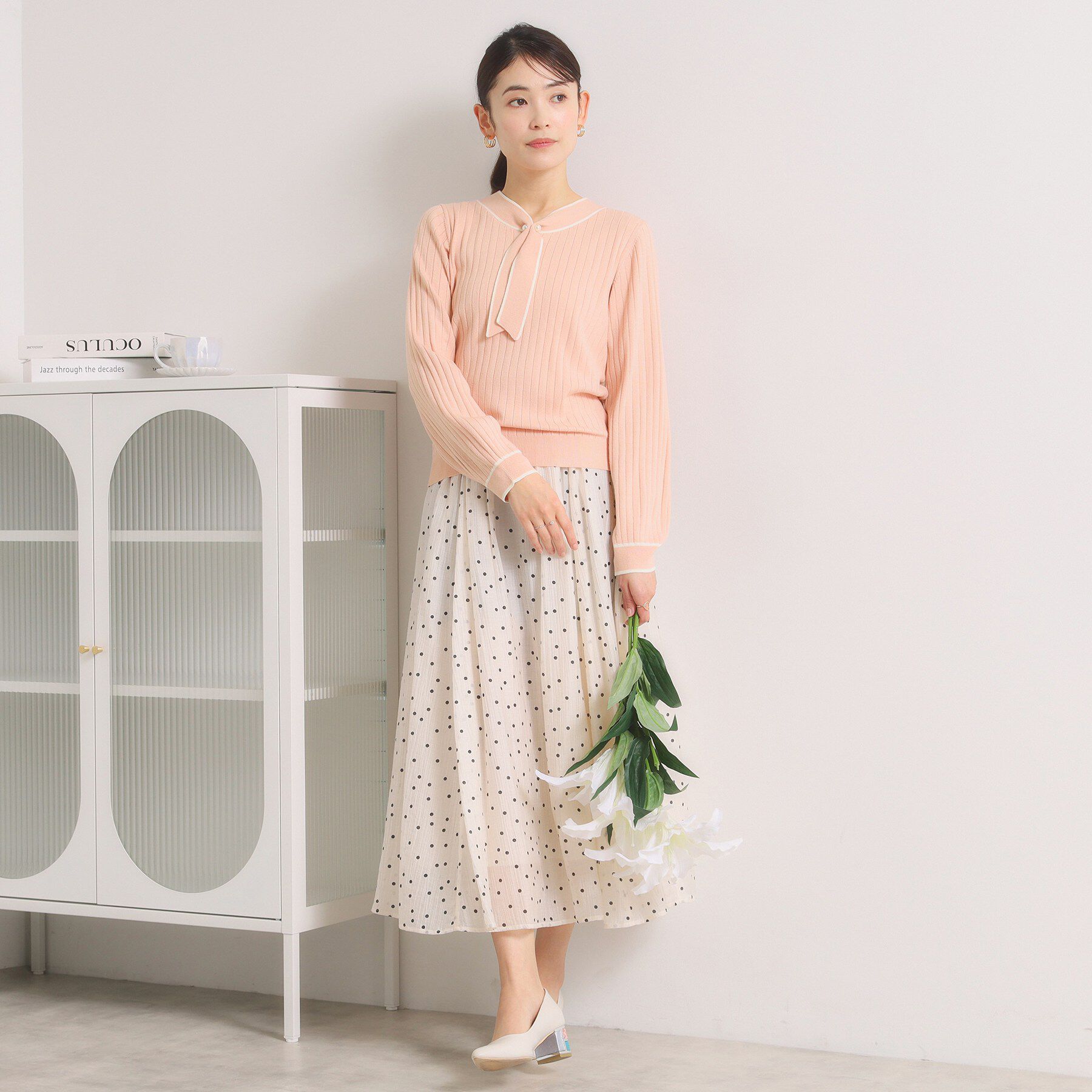 ITS&rsquo;DEMO「【手洗い可】配色ボウタイニット」|ニット・セーター|