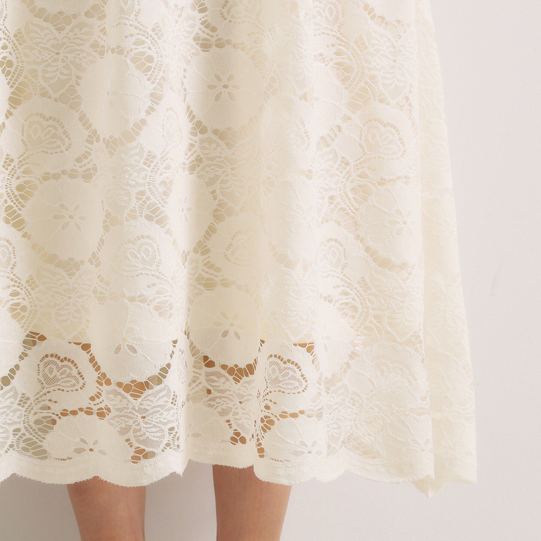 ITS&rsquo;DEMO「【手洗い可／ウエストゴム】レーススカート」|スカート|