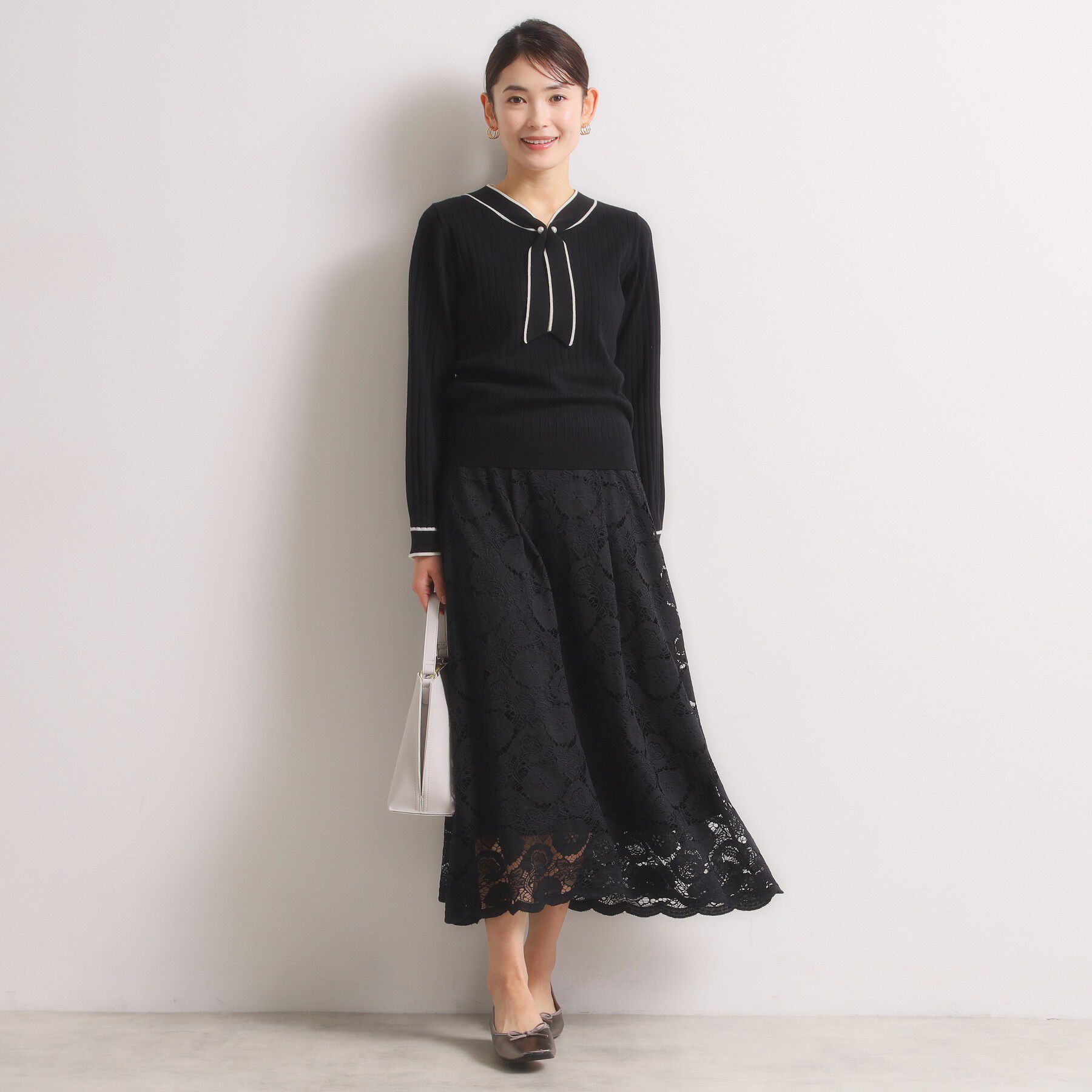 ITS&rsquo;DEMO「【手洗い可／ウエストゴム】レーススカート」|スカート|