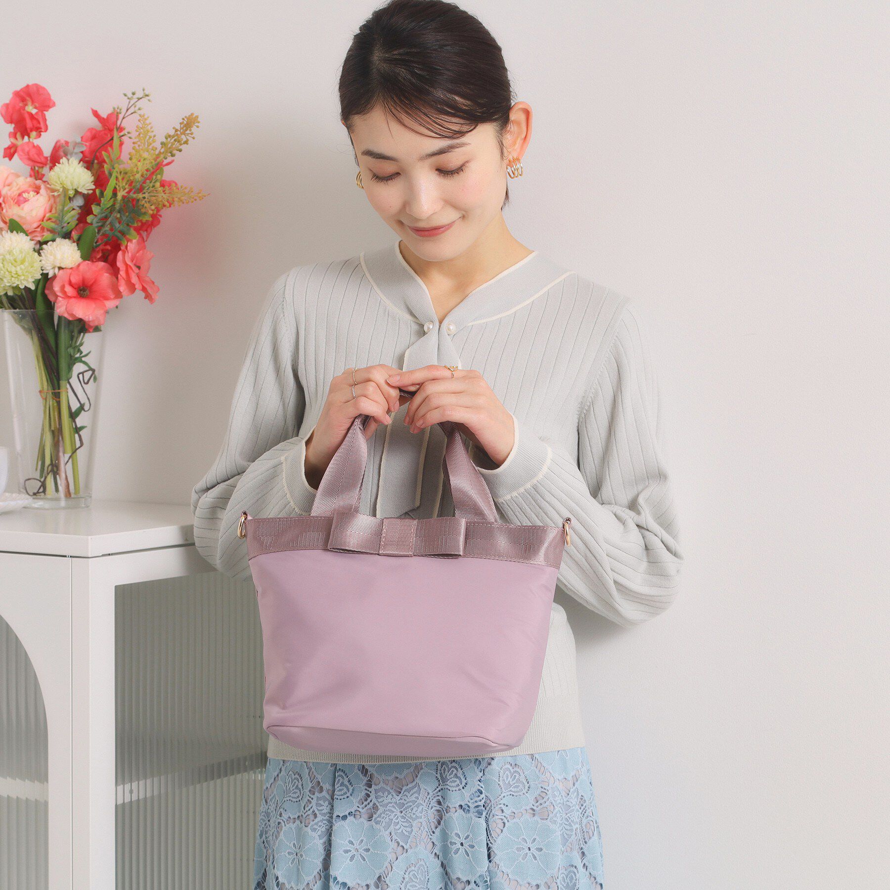 ITS&rsquo;DEMO「リボンモチーフ2WAYトート」|トートバッグ|