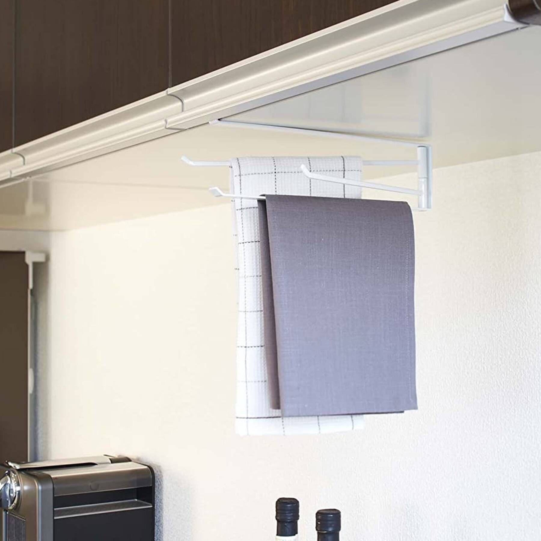 212 KITCHEN STORE「戸棚下布巾ハンガー WH 山崎実業 ＜tower タワー＞」|食器・キッチングッズ|