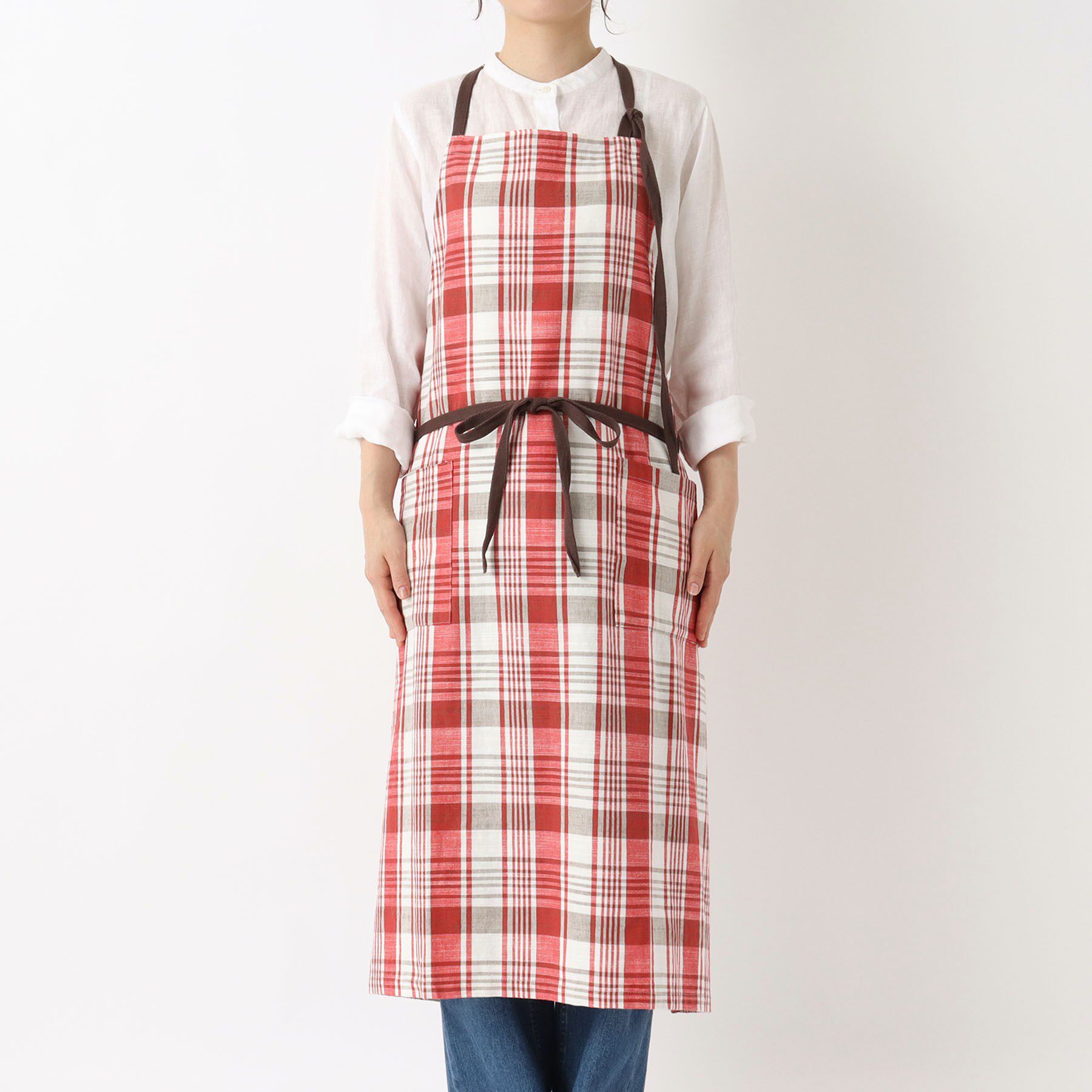 212 KITCHEN STORE「スラブチェック エプロン RD」|食器・キッチングッズ|