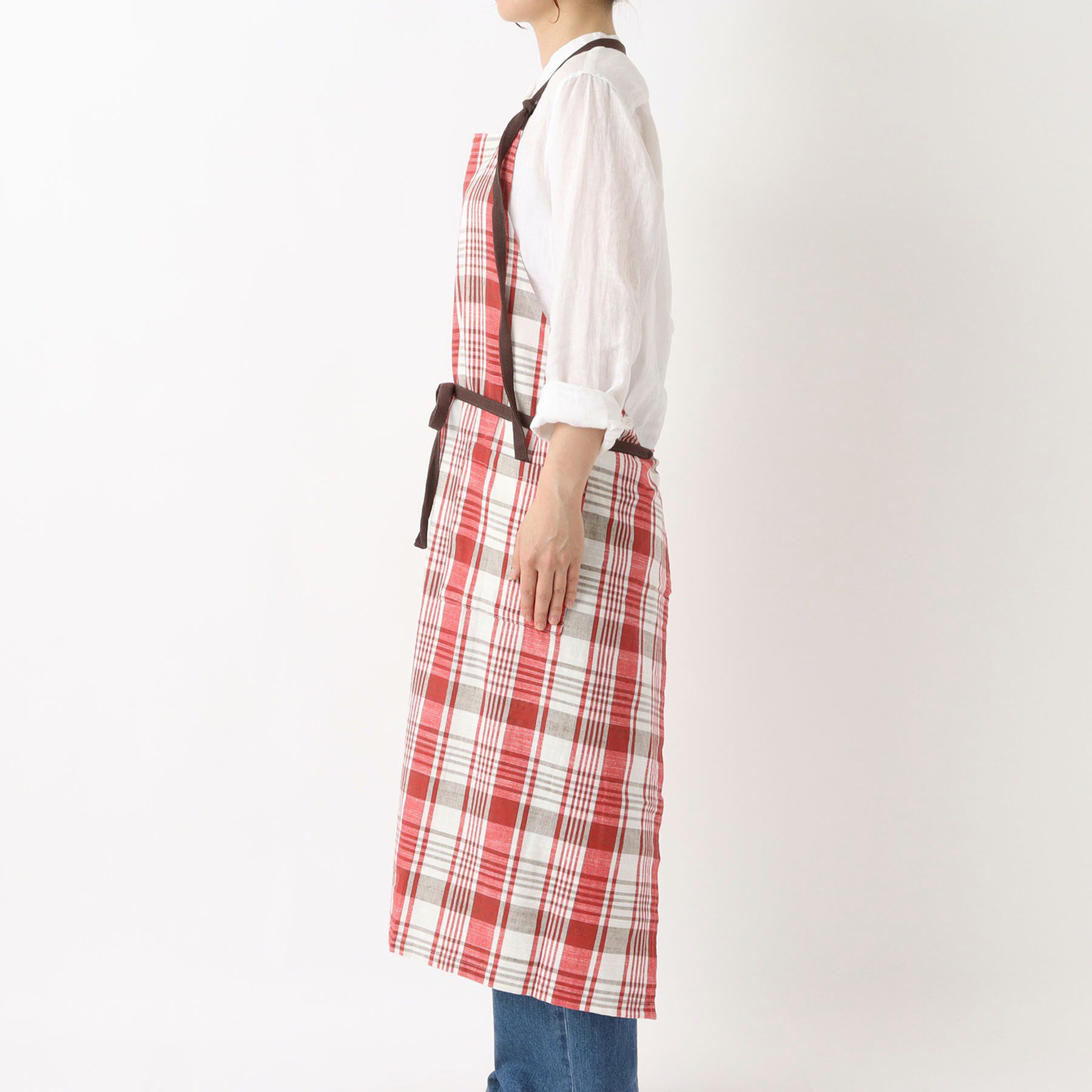 212 KITCHEN STORE「スラブチェック エプロン RD」|食器・キッチングッズ|