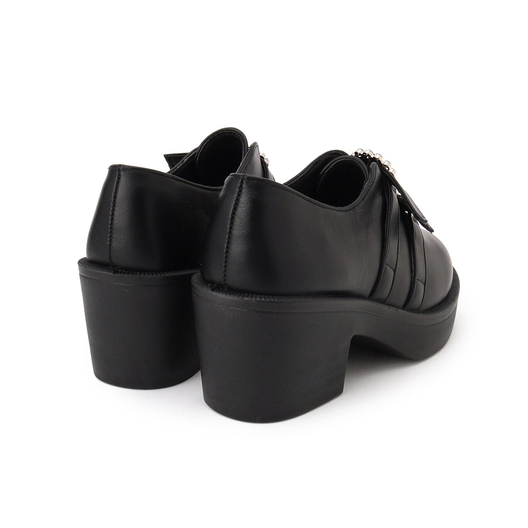 csT&P「軽量厚底ソール ダブルストーンモチーフローファー」|パンプス|