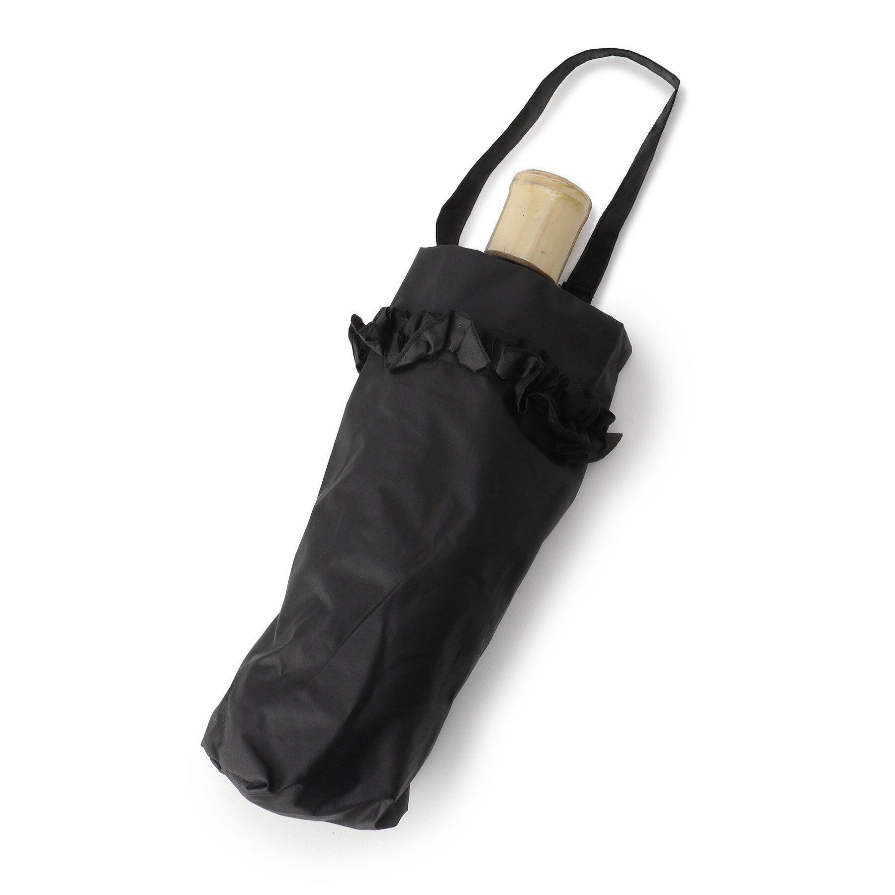 Ober Tashe「pink trick/ピンクトリック　遮光率100％！ギャザーフリル折りたたみ日傘（晴雨兼用）」|傘|