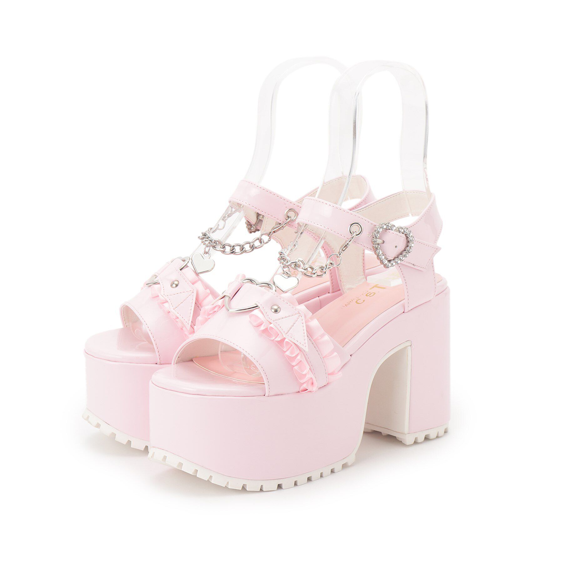 csT&P「厚底羽つきハートサンダル」|サンダル|ﾋﾟﾝｸ(272)