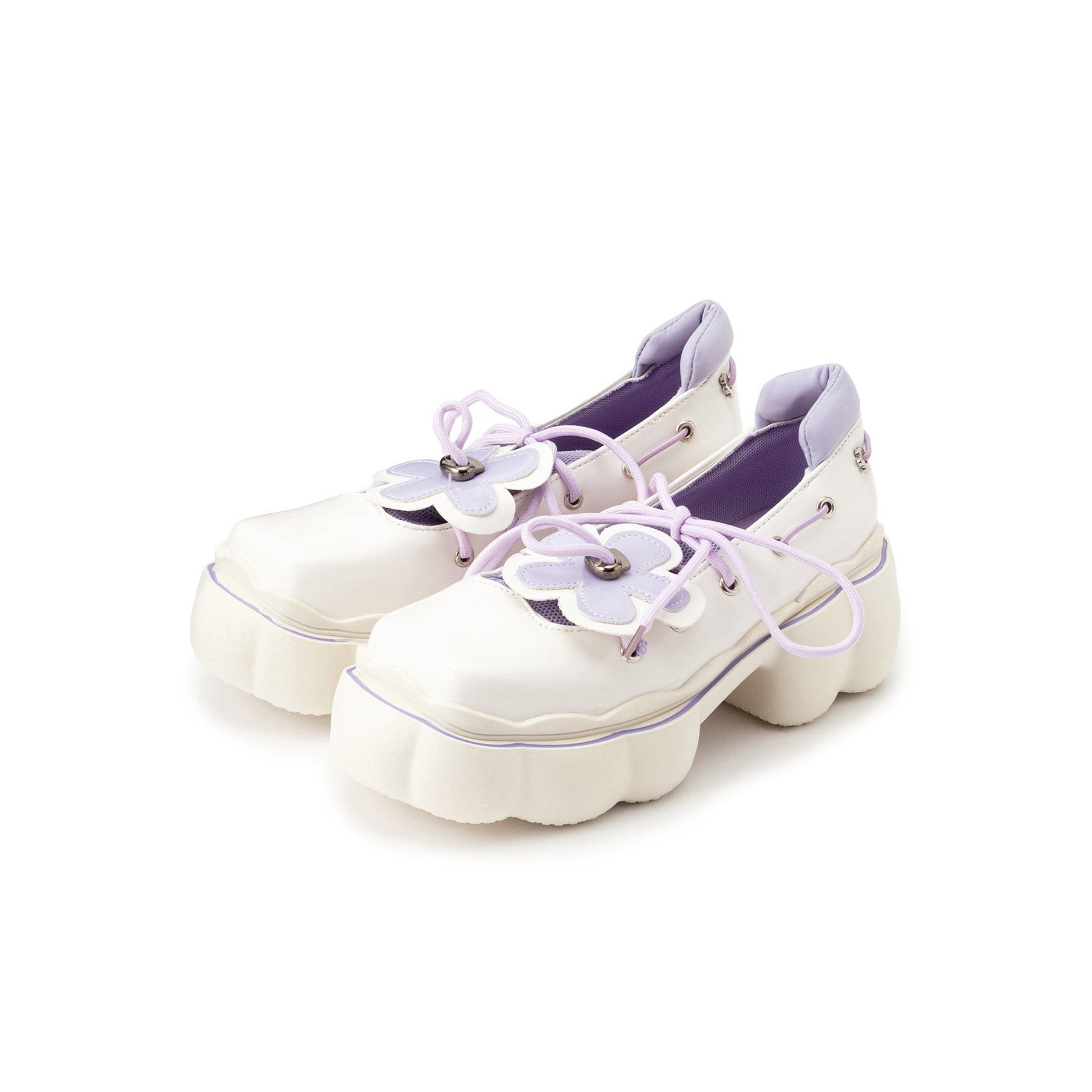 csT&P「厚底フラワーパンプス」|パンプス|ﾊﾟｰﾌﾟﾙ(083)