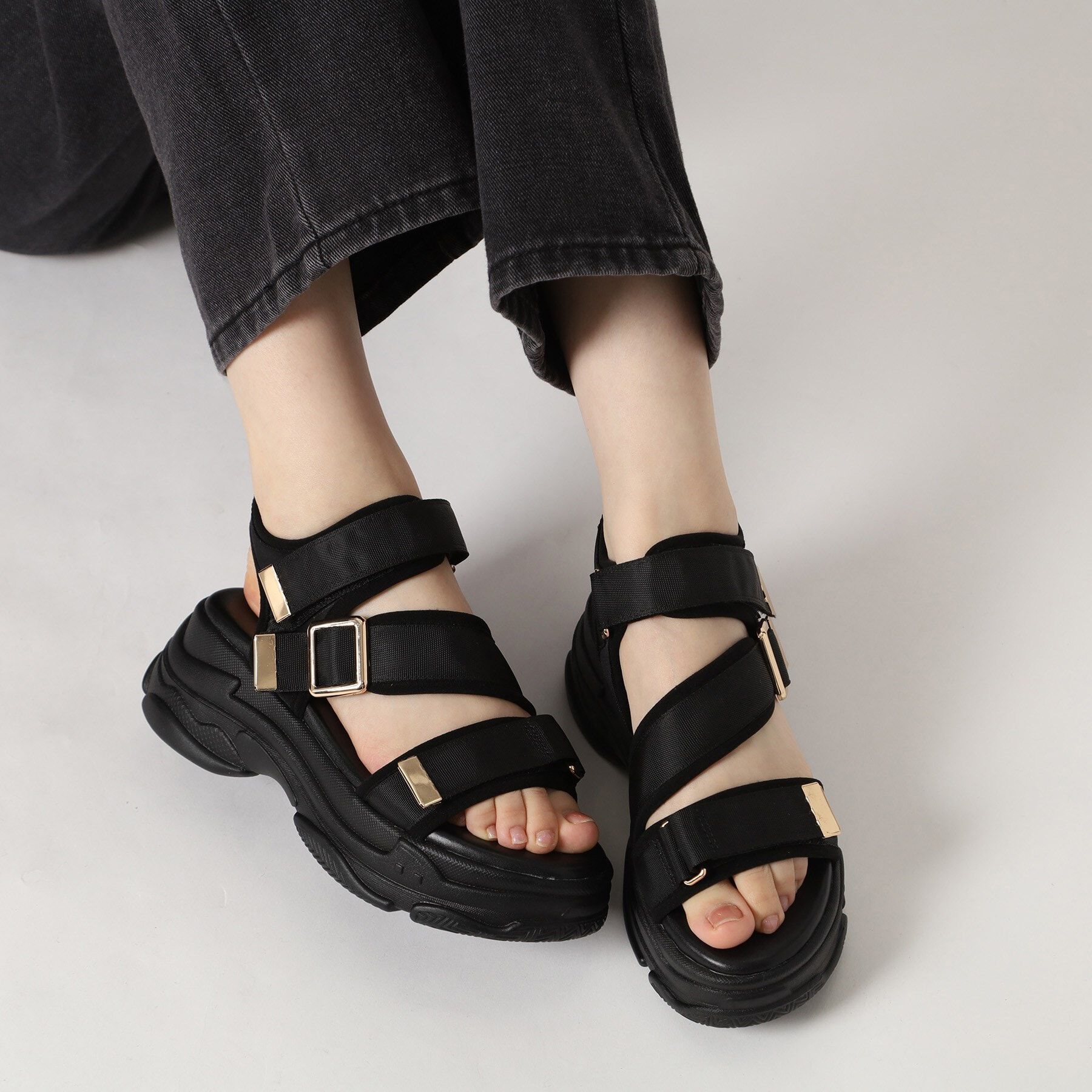 ESPERANZA「ゴールドバックルベルトスポサン 24SS」|サンダル|