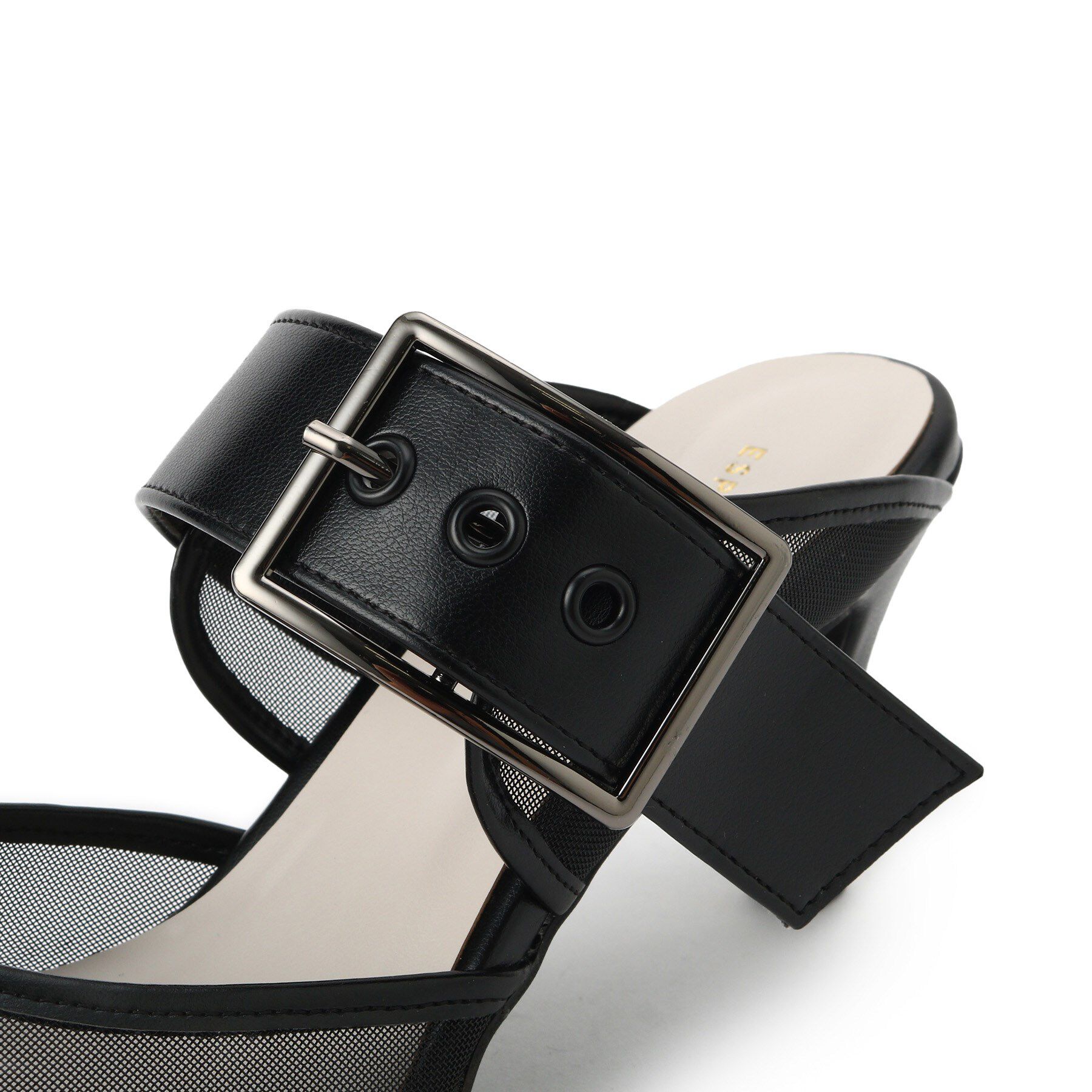 ESPERANZA「バックルベルトメッシュミュール」|パンプス|