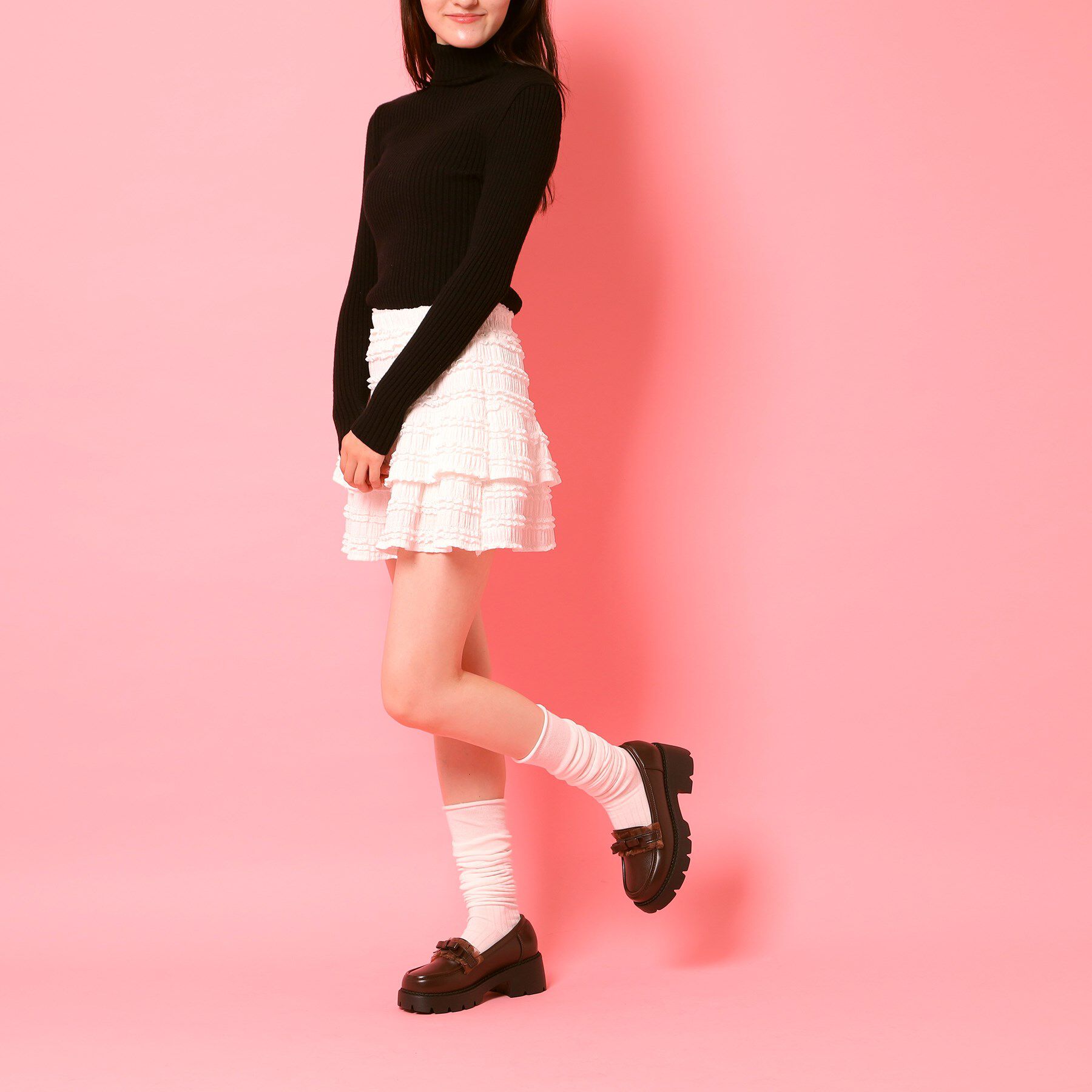 csT&P「フリル付きリボンローファー」|パンプス|