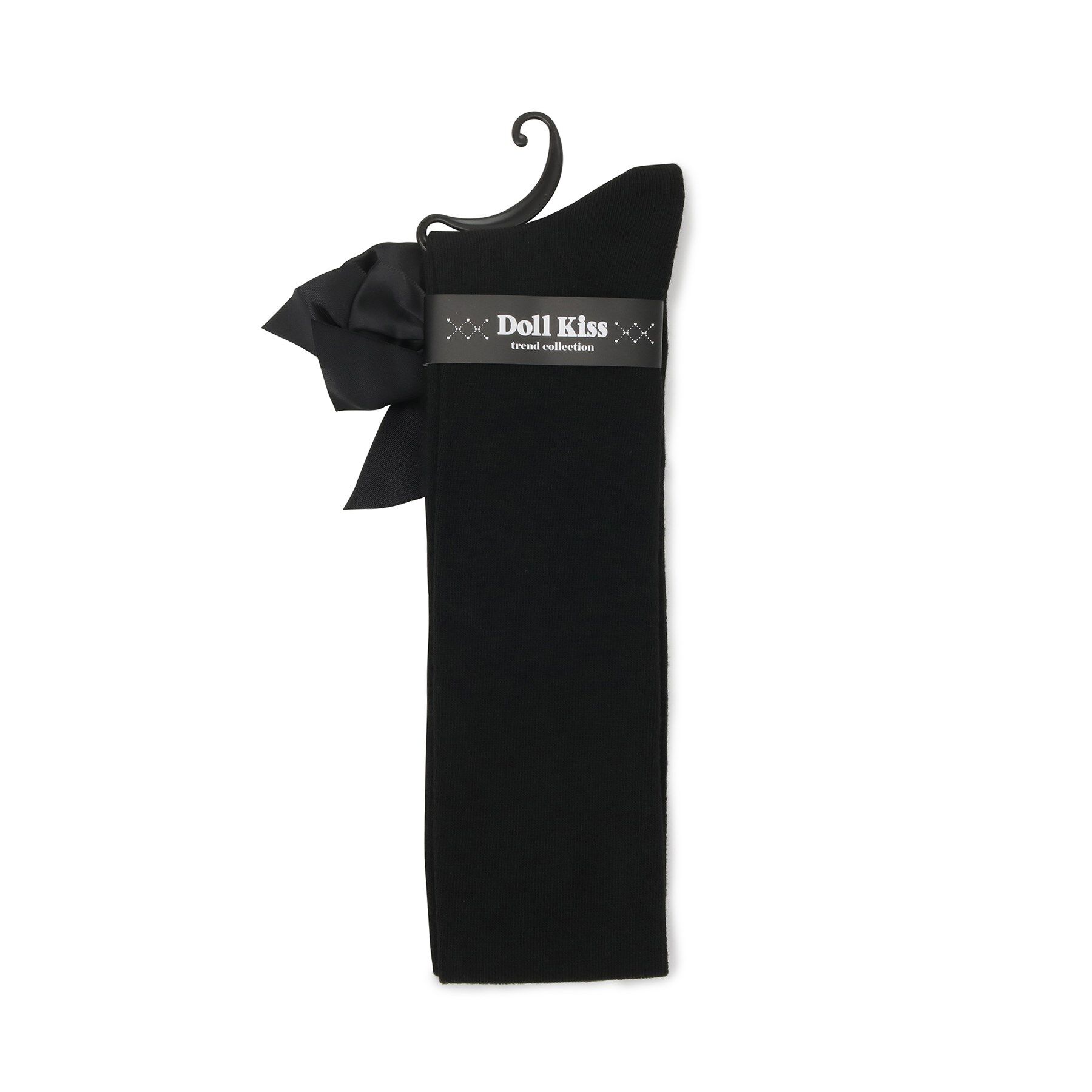 Doll Kiss「リボン付ニーハイソックス」|ソックス|ブラック(019)