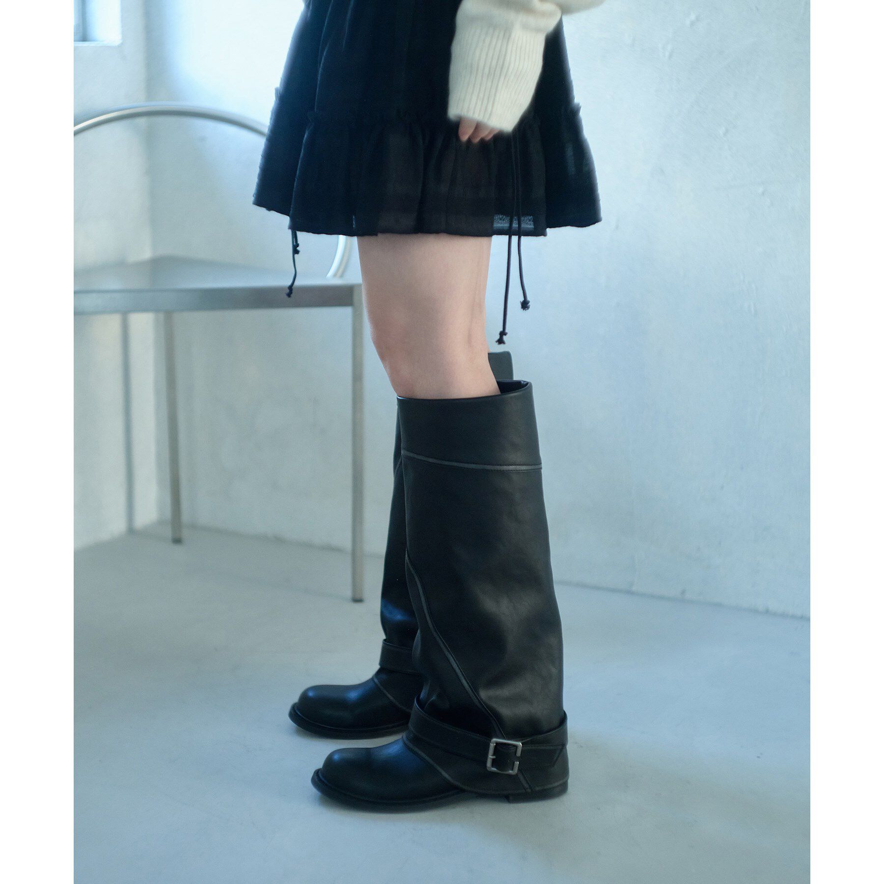CODE A「slouch volume boots」|ショートブーツ|