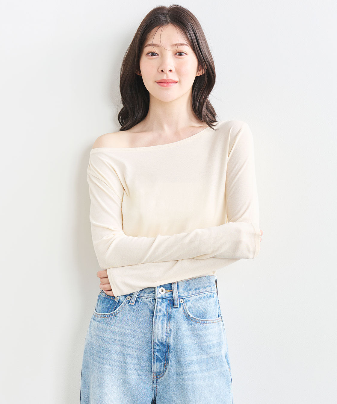 COCO DEAL「サイドメローシアーカットソー」|Tシャツ・カットソー|アイボリー