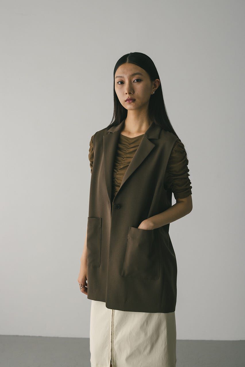 STYLEMIXER「ワンボタンルーズベスト」|ダウンベスト・ベスト|